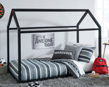Load image into Gallery viewer, Flannibrook Twin House Bed Frame image