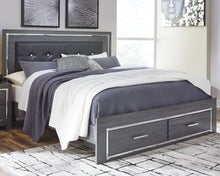 Load image into Gallery viewer, Lodanna King Panel Bed with 2 Storage Drawers image