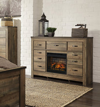 Load image into Gallery viewer, Trinell Dresser with Electric Fireplace image