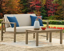 Load image into Gallery viewer, Fynnegan Outdoor Loveseat with Table (Set of 2) image