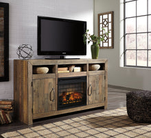 Load image into Gallery viewer, Sommerford 62" TV Stand with Electric Fireplace