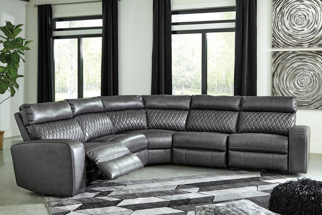 Samperstone 5-Piece Power Reclining Sectional image