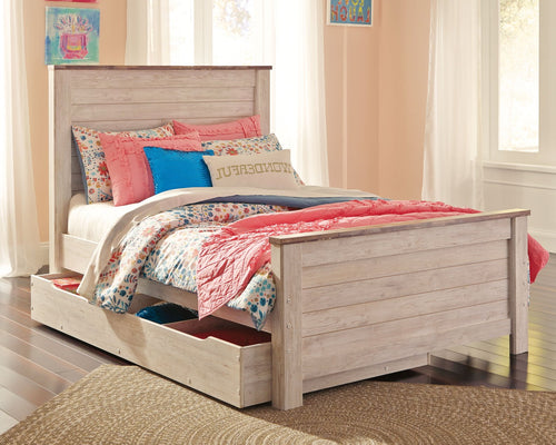 Willowton Full Panel Bed with 1 Large Storage Drawer image