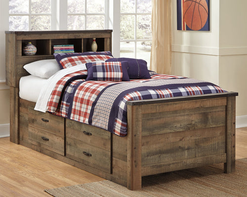 Trinell Twin Bookcase Bed with 2 Storage Drawers image
