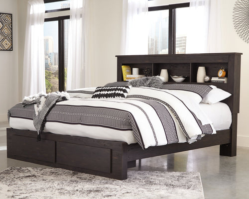 Reylow King Bookcase Bed with 2 Storage Drawers image