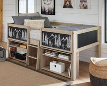 Load image into Gallery viewer, Wrenalyn Twin Loft Bed with Under Bed Bookcase Storage
