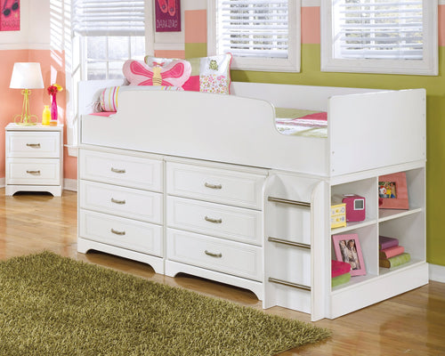 Lulu Twin Loft Bed with 6 Drawer Storage image