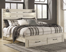Load image into Gallery viewer, Cambeck King Panel Bed with 2 Storage Drawers
