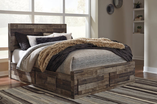 Derekson Queen Panel Bed with 6 Storage Drawers image