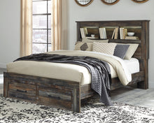 Load image into Gallery viewer, Drystan Queen Bookcase Bed with 2 Storage Drawers
