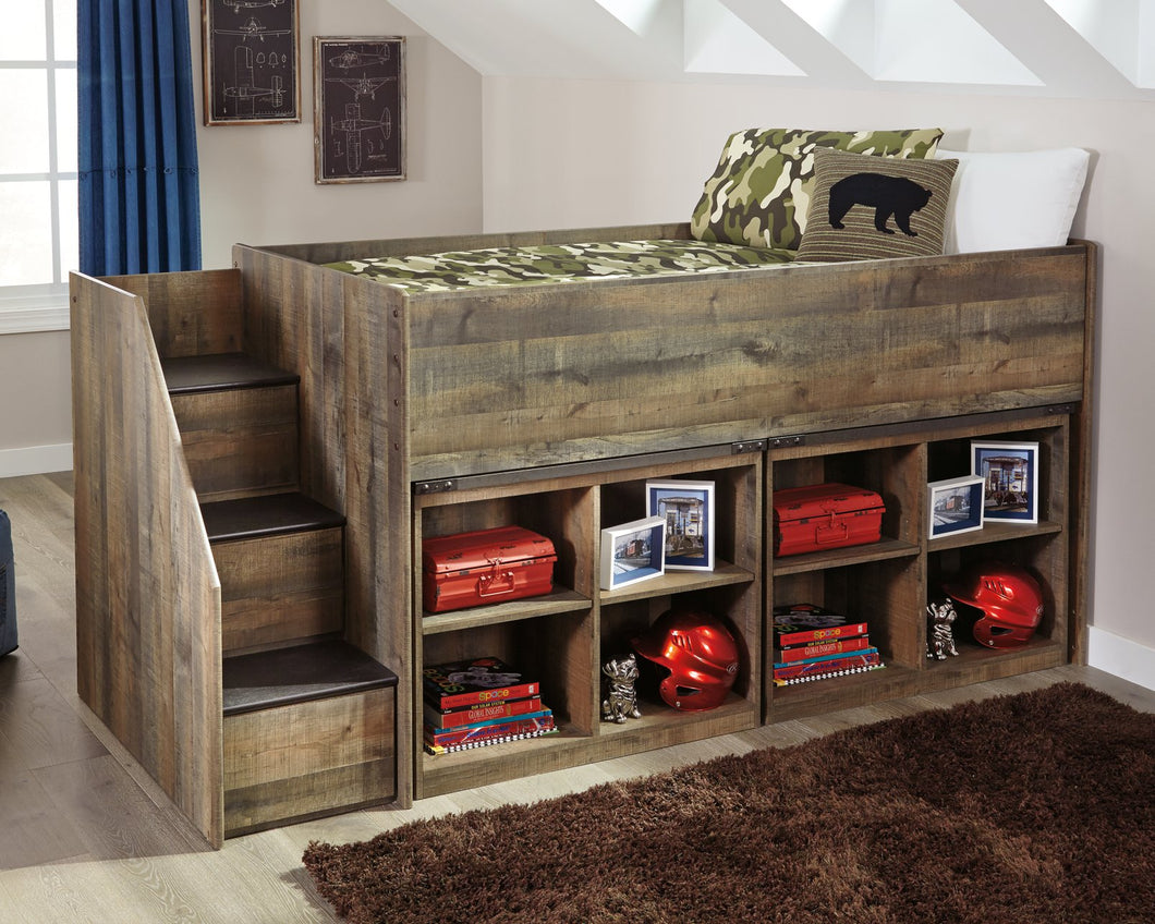 Trinell Twin Loft Bed with 2 Bookcases image