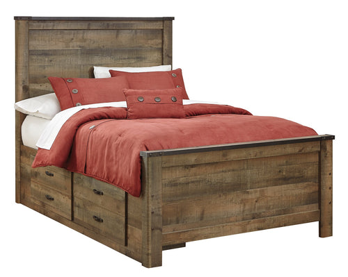 Trinell Full Panel Bed with 2 Storage Drawers image