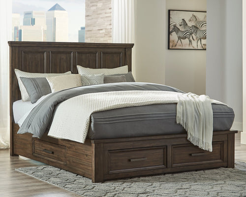 Johurst King Panel Bed with 4 Storage Drawers image