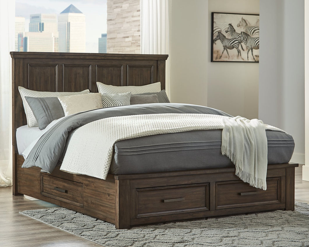 Johurst King Panel Bed with 4 Storage Drawers image