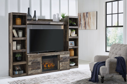 Derekson 4-Piece Entertainment Center with Electric Fireplace image