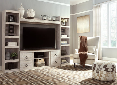 Willowton 4-Piece Entertainment Center with Electric Fireplace image