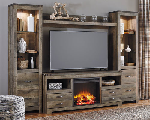 Trinell 4-Piece Entertainment Center with Fireplace image